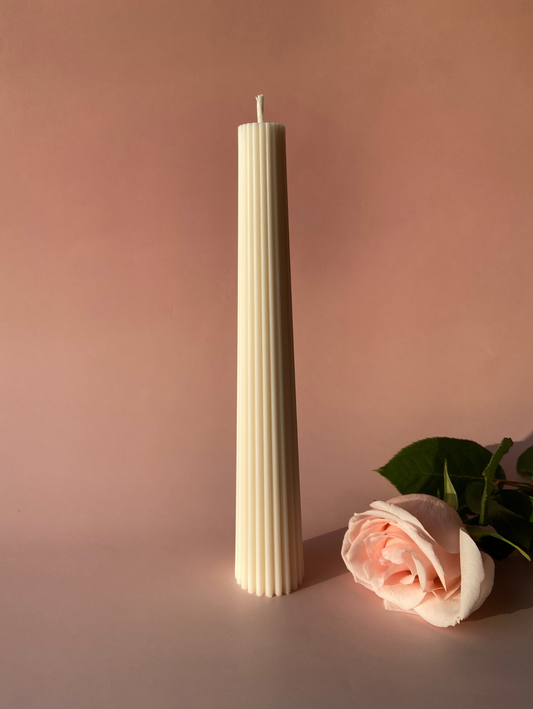 bougie décorative pilier blanc décoration parfumée