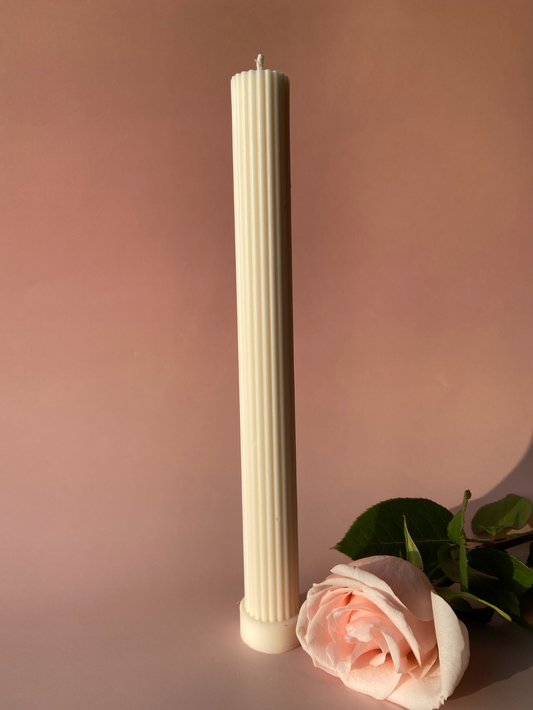 bougie décorative pilier blanc décoration parfumée