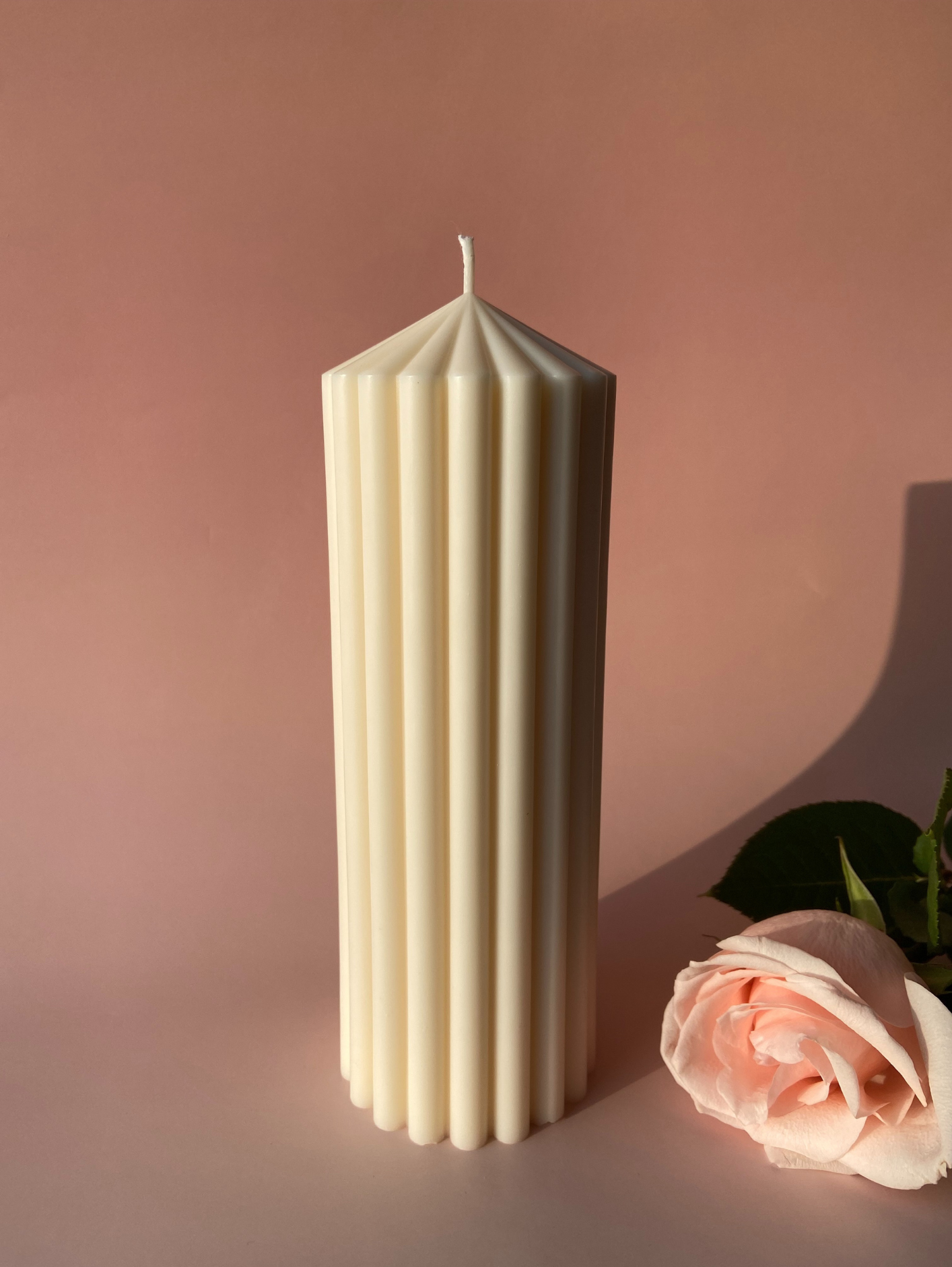 bougie décorative pilier blanc décoration parfumée