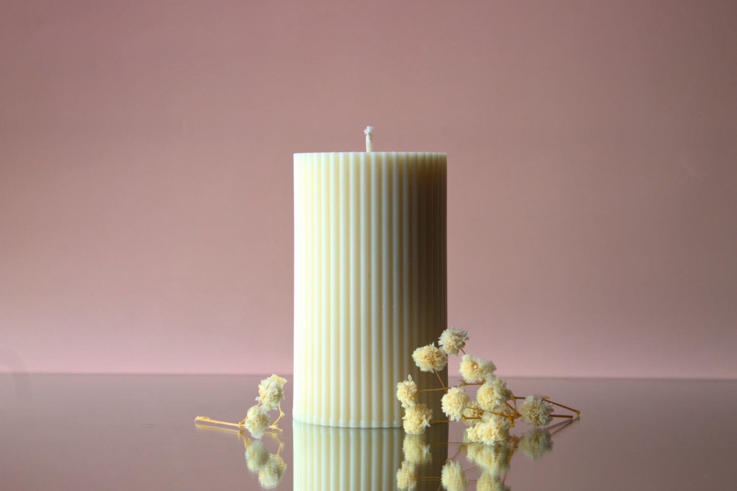 Bougie pilier blanche