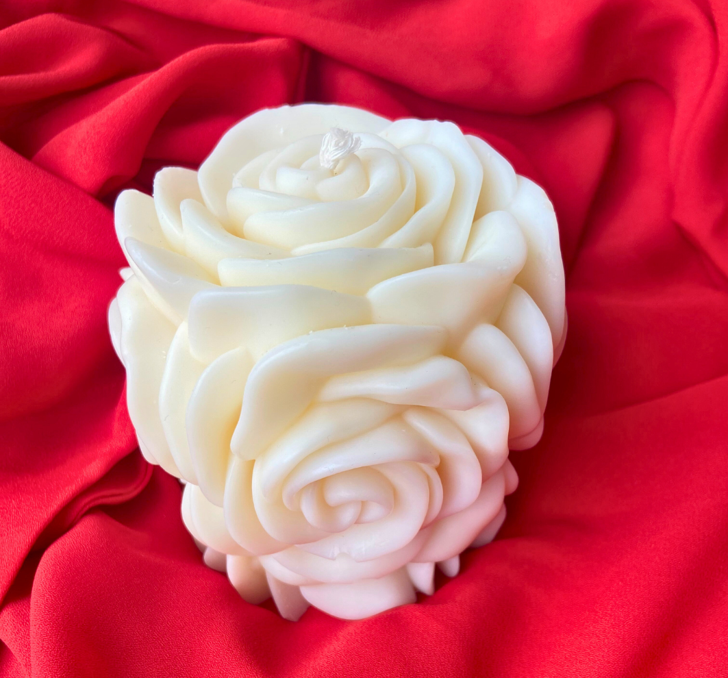 bougie design décorative fleur roses parfumée
